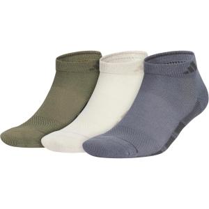 imageadidas Mens All Day Training Low Cut Socks Engineered for Sport Performance with Targeted Cushioning for Running 3PairOlive Strata GreenWonder Alumina GreyOnix Grey