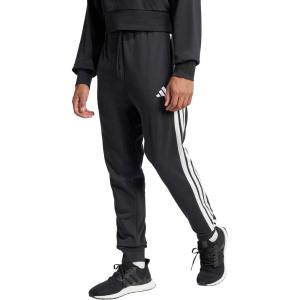 imageadidas Mens Essentials 3Stripes French Terry PantsBlackWhite