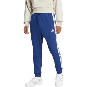 imageadidas Mens Essentials 3Stripes French Terry PantsDark BlueWhite