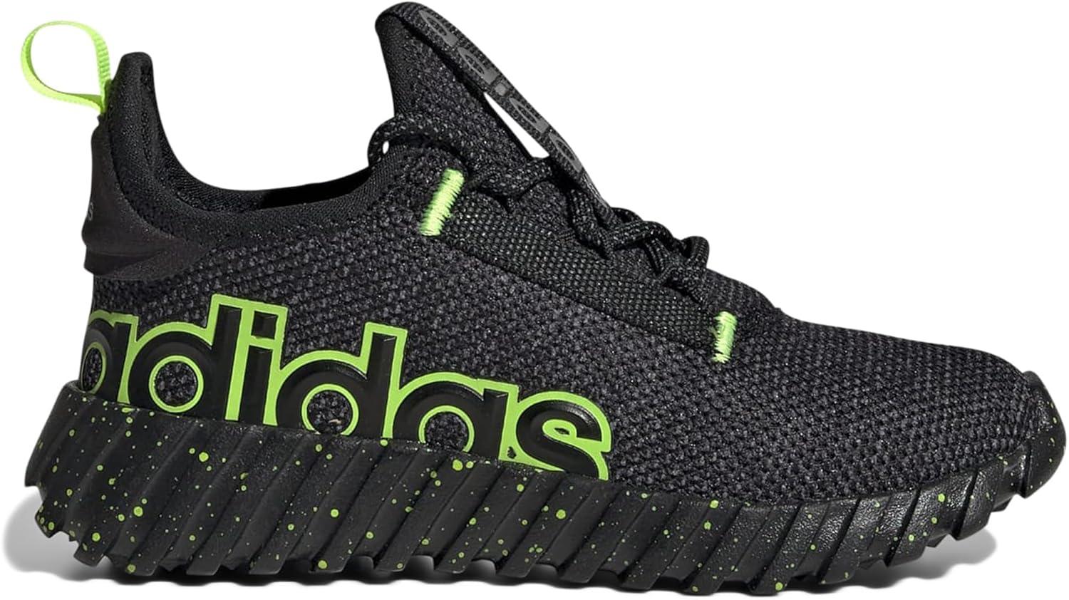imageadidas Kids Girls Kaptir 30 Lace Up Sneakers Shoes Casual  BlueBlackIron MetallicLucid Lemon