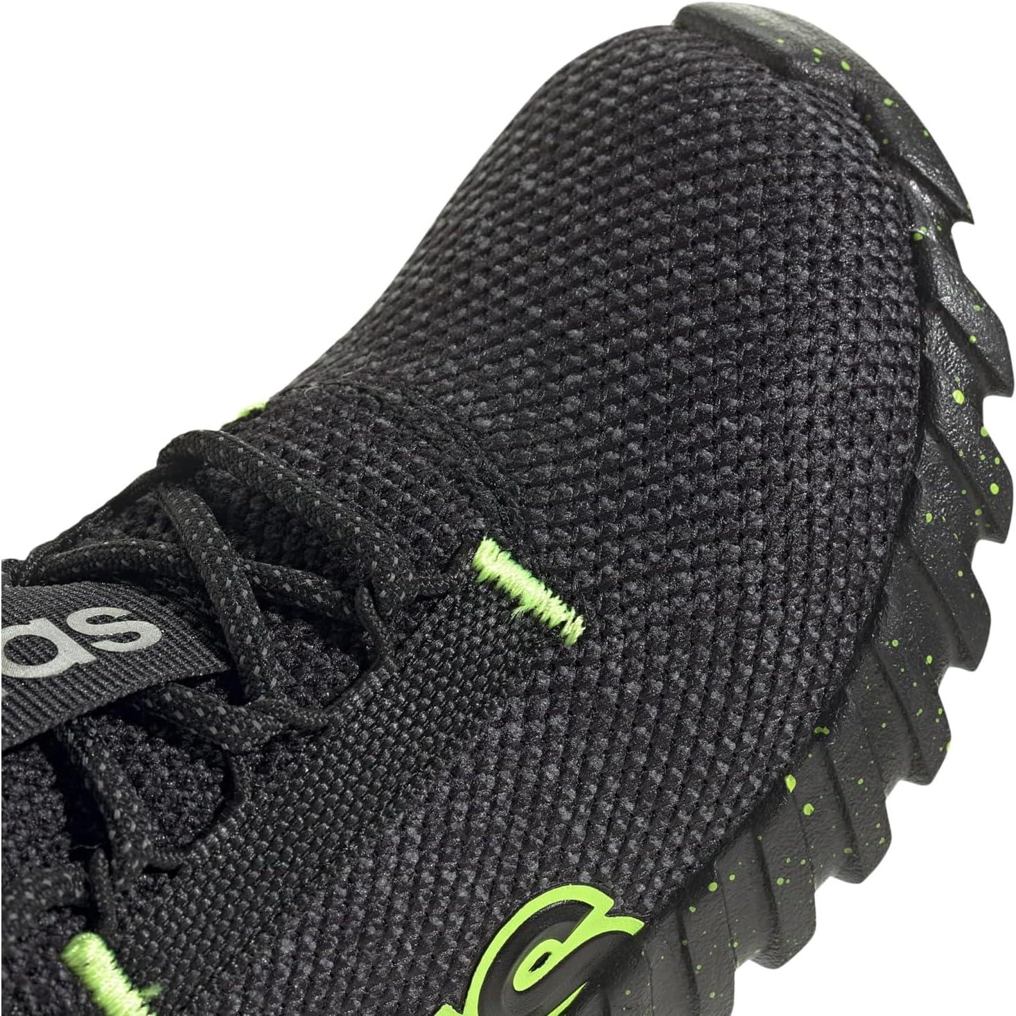 imageadidas Kids Girls Kaptir 30 Lace Up Sneakers Shoes Casual  BlueBlackIron MetallicLucid Lemon