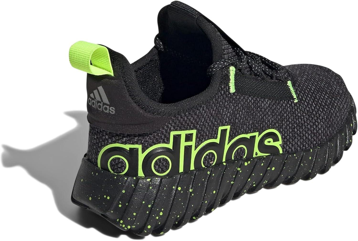 imageadidas Kids Girls Kaptir 30 Lace Up Sneakers Shoes Casual  BlueBlackIron MetallicLucid Lemon