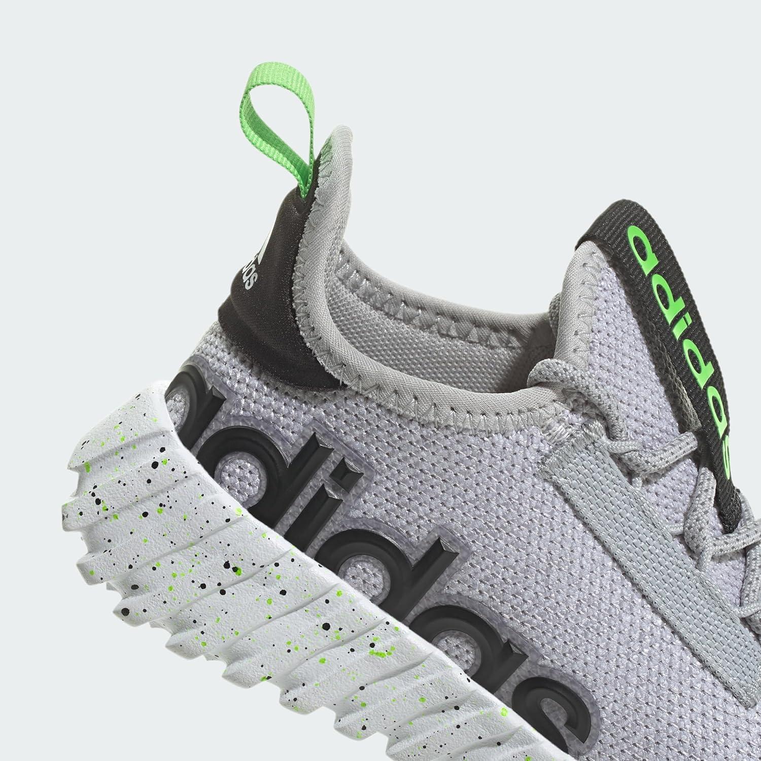 imageadidas Kids Girls Kaptir 30 Lace Up Sneakers Shoes Casual  BlueGreyLucid LimeBlack