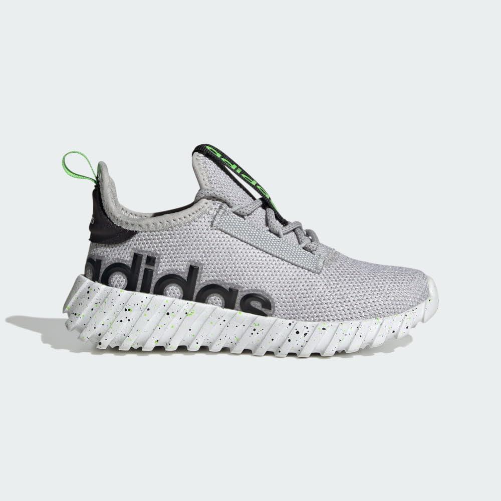 imageadidas Kids Girls Kaptir 30 Lace Up Sneakers Shoes Casual  BlueGreyLucid LimeBlack