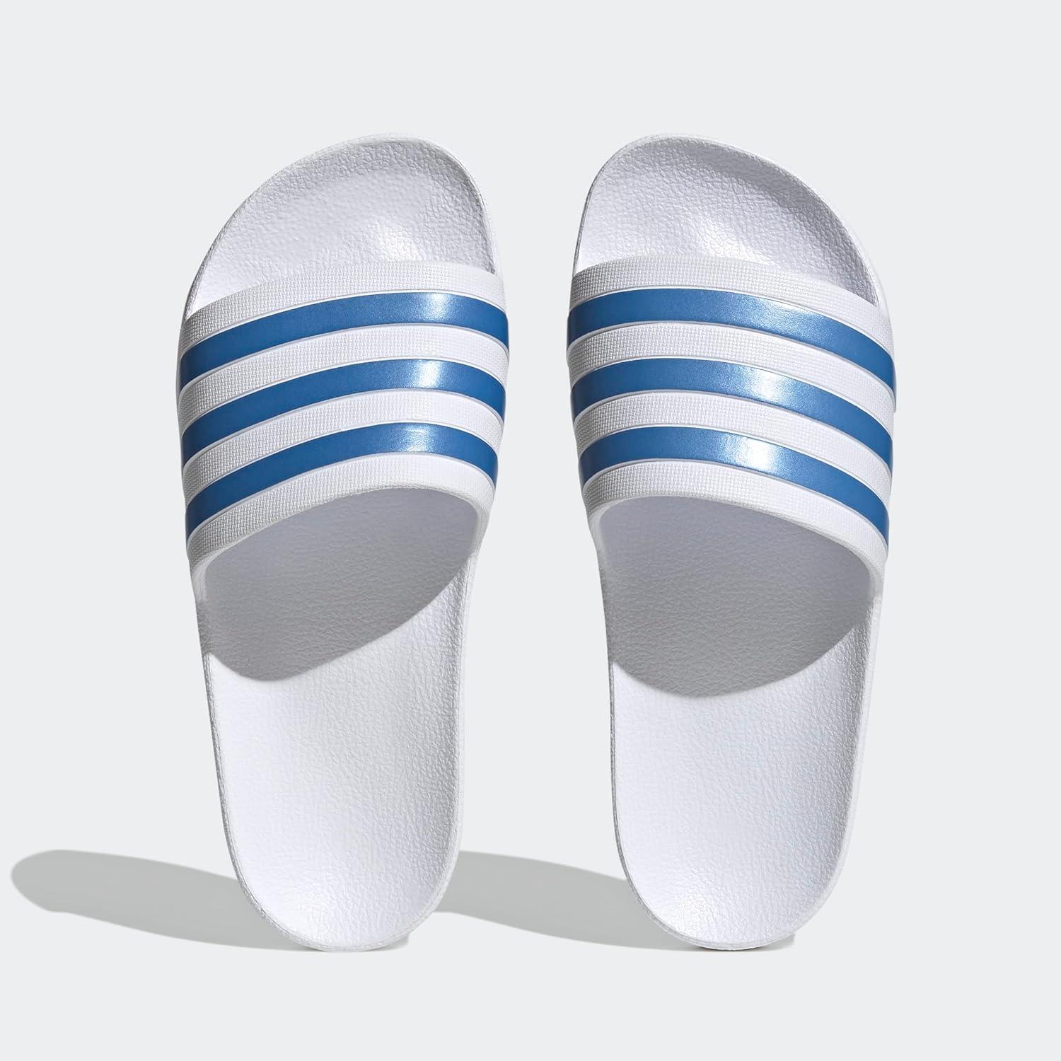 imageadidas Originals Womens Adilette SandalWhiteBlue Fusion MetallicWhite