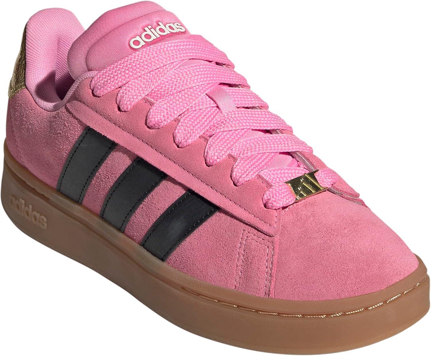 imageadidas Womens Grand Court Alpha 00s SneakersBliss PinkCore BlackGold Metallic