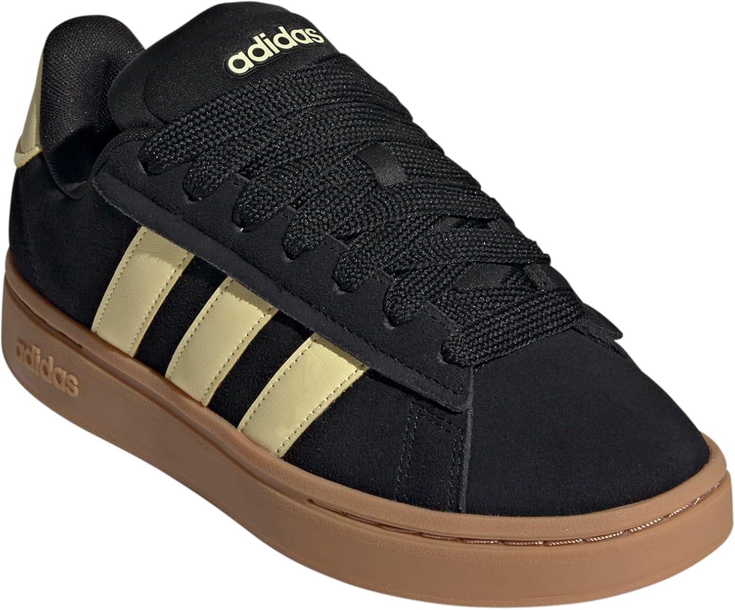 imageadidas Womens Grand Court Alpha 00s SneakersCore BlackAlmost YellowGum