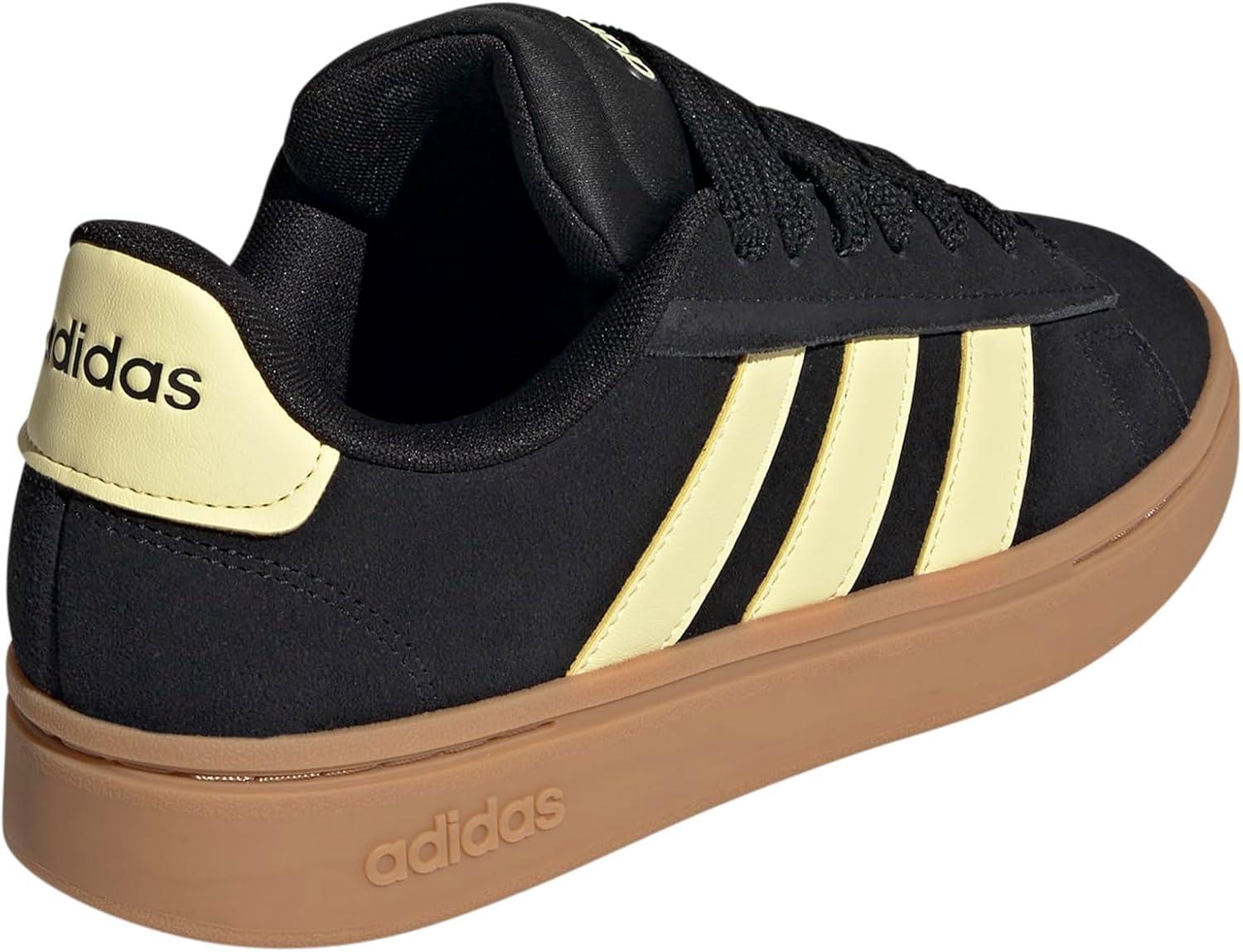 imageadidas Womens Grand Court Alpha 00s SneakersCore BlackAlmost YellowGum