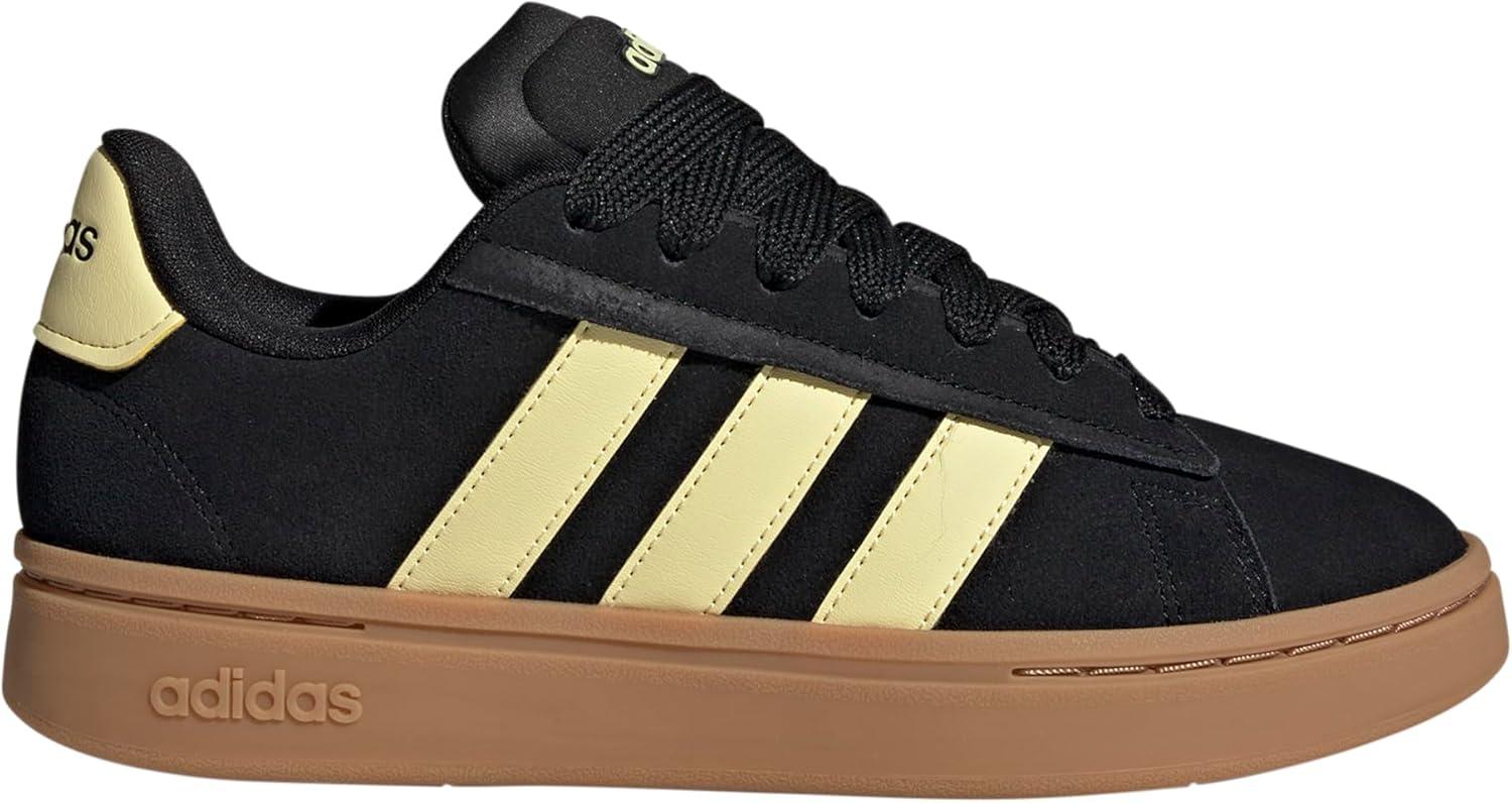 imageadidas Womens Grand Court Alpha 00s SneakersCore BlackAlmost YellowGum