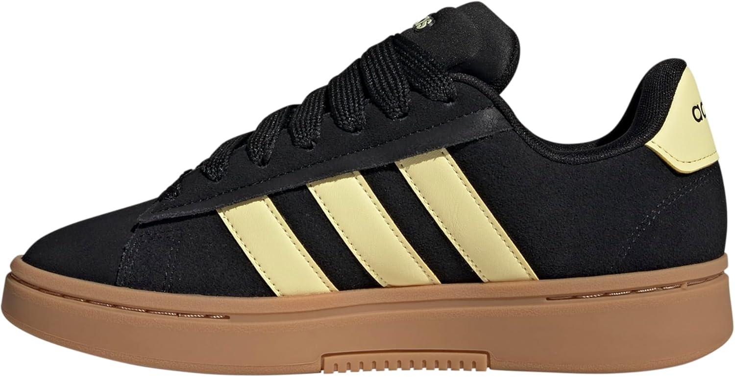 imageadidas Womens Grand Court Alpha 00s SneakersCore BlackAlmost YellowGum
