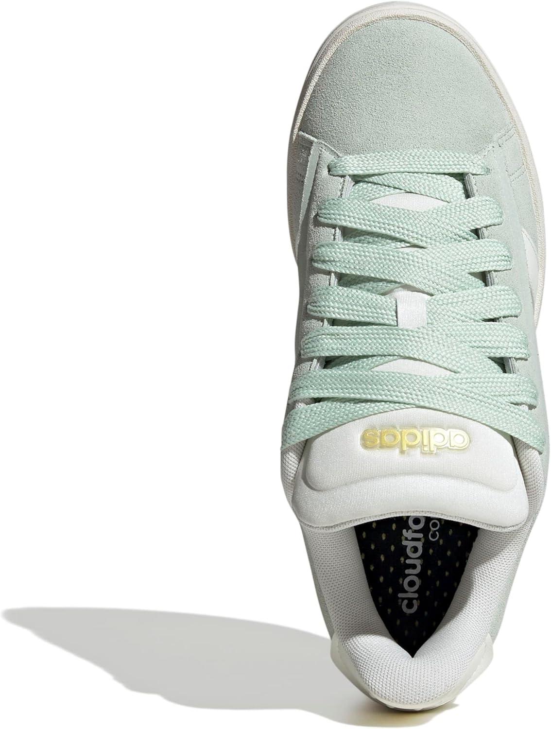 imageadidas Womens Grand Court Alpha 00s SneakersLinen GreenOff WhiteGold Metallic