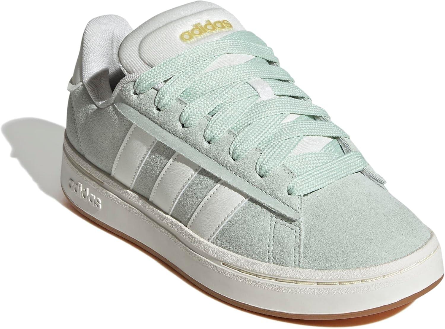 imageadidas Womens Grand Court Alpha 00s SneakersLinen GreenOff WhiteGold Metallic