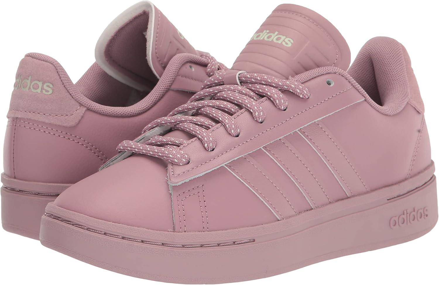 imageadidas Womens Grand Court Alpha 00s SneakersMagic MauveMagic MauveSolar Yellow