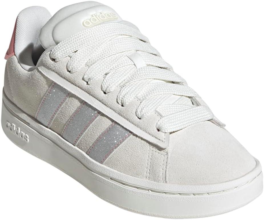 imageadidas Womens Grand Court Alpha 00s SneakersOff WhiteSilver MetallicSemi Pink Spark