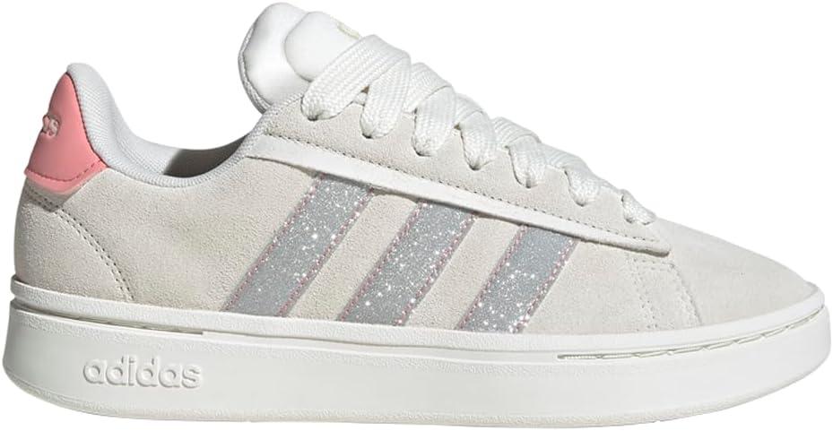 imageadidas Womens Grand Court Alpha 00s SneakersOff WhiteSilver MetallicSemi Pink Spark