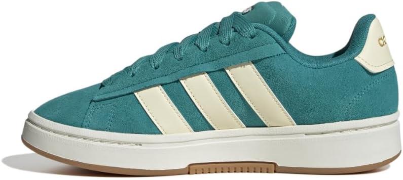 imageadidas Womens Grand Court Alpha 00s SneakersPure TealWarm VanillaGum