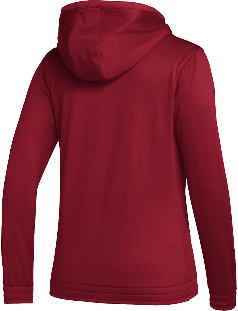 imageadidas unisexadult HoodieTeam Power Redmedium Grey Heathersolid Grey