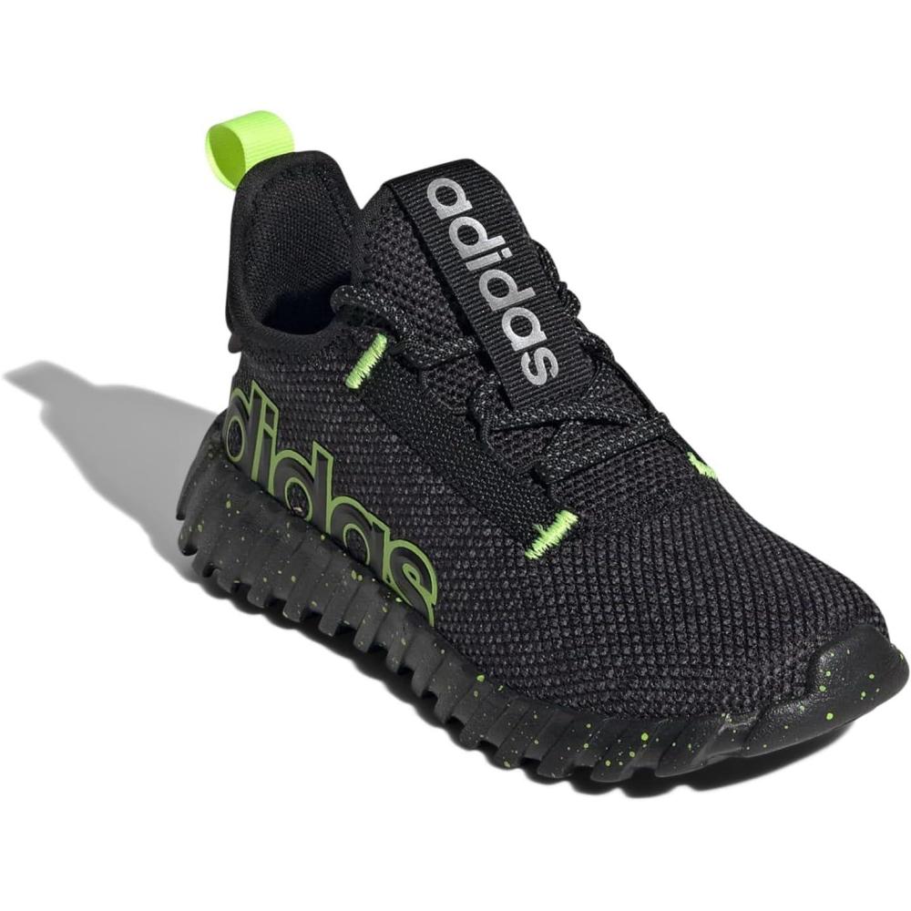 imageadidas Kids Girls Kaptir 30 Lace Up Sneakers Shoes Casual  BlueBlackIron MetallicLucid Lemon