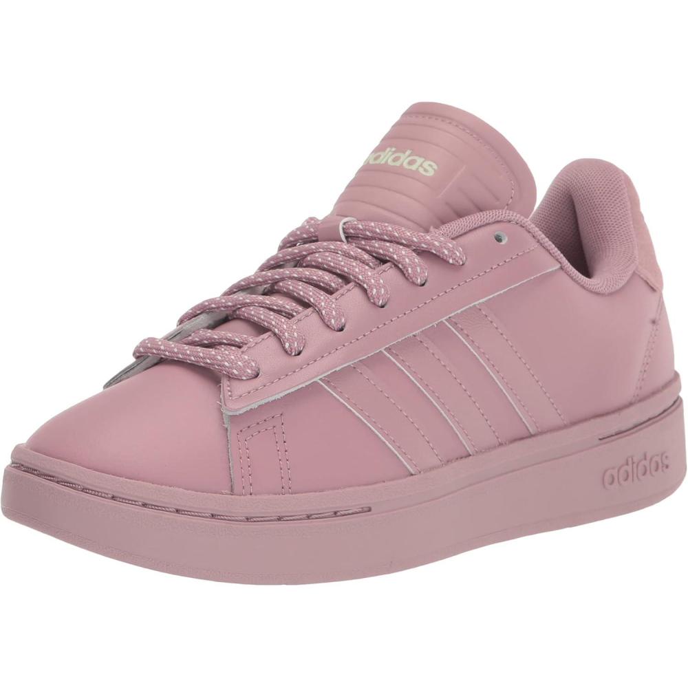 imageadidas Womens Grand Court Alpha 00s SneakersMagic MauveMagic MauveSolar Yellow