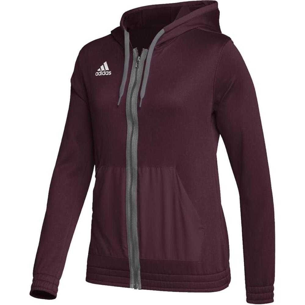 imageadidas unisexadult HoodieTeam Maroonmedium Grey Heathersolid Grey