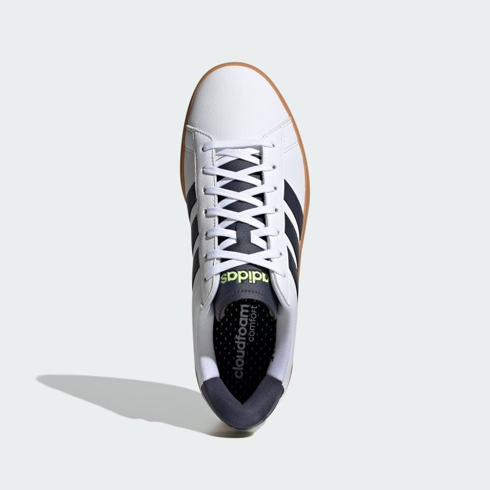 imageadidas Mens Grand Court 20 Tennis ShoeFootwear WhiteShadow NavyGum