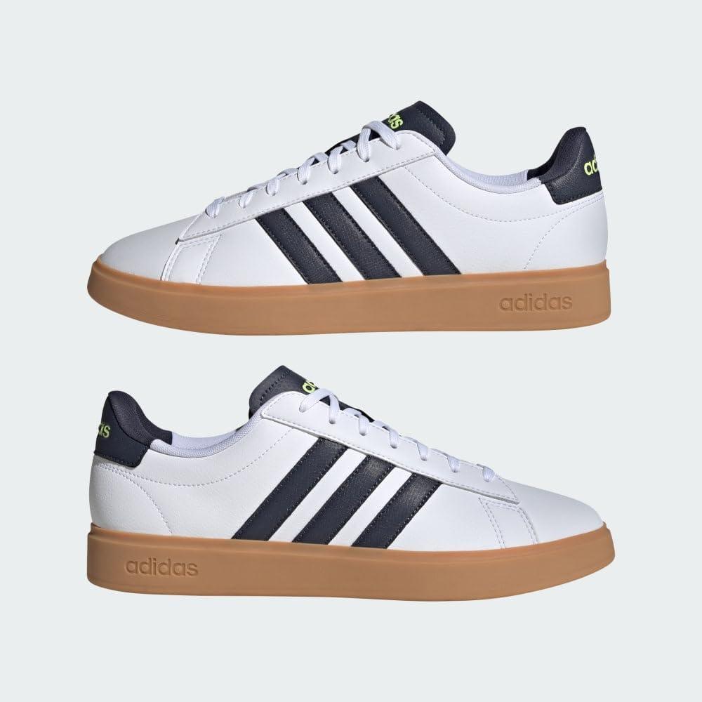 imageadidas Mens Grand Court 20 Tennis ShoeFootwear WhiteShadow NavyGum