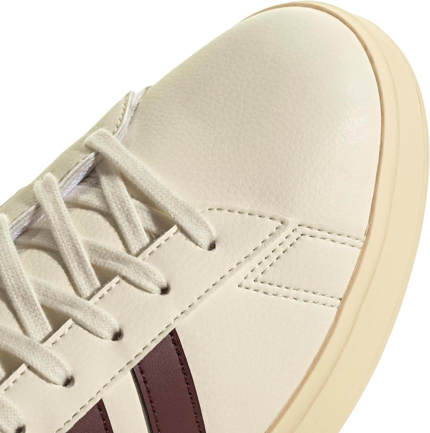imageadidas Mens Grand Court 20 Tennis ShoeOff WhiteAurora RubySemi Impact Orange