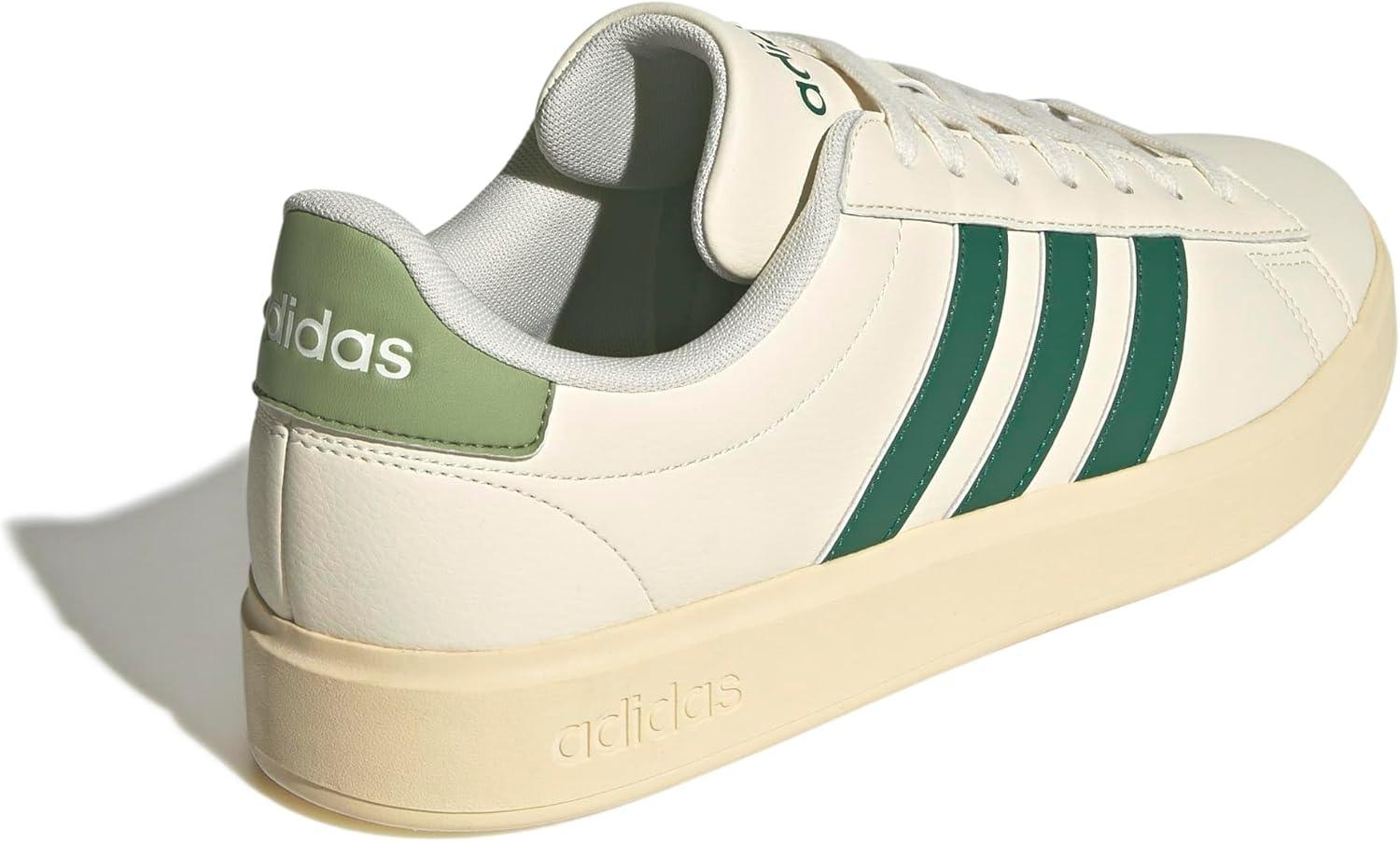 imageadidas Mens Grand Court 20 Tennis ShoeOff WhiteCollegiate GreenTent Green