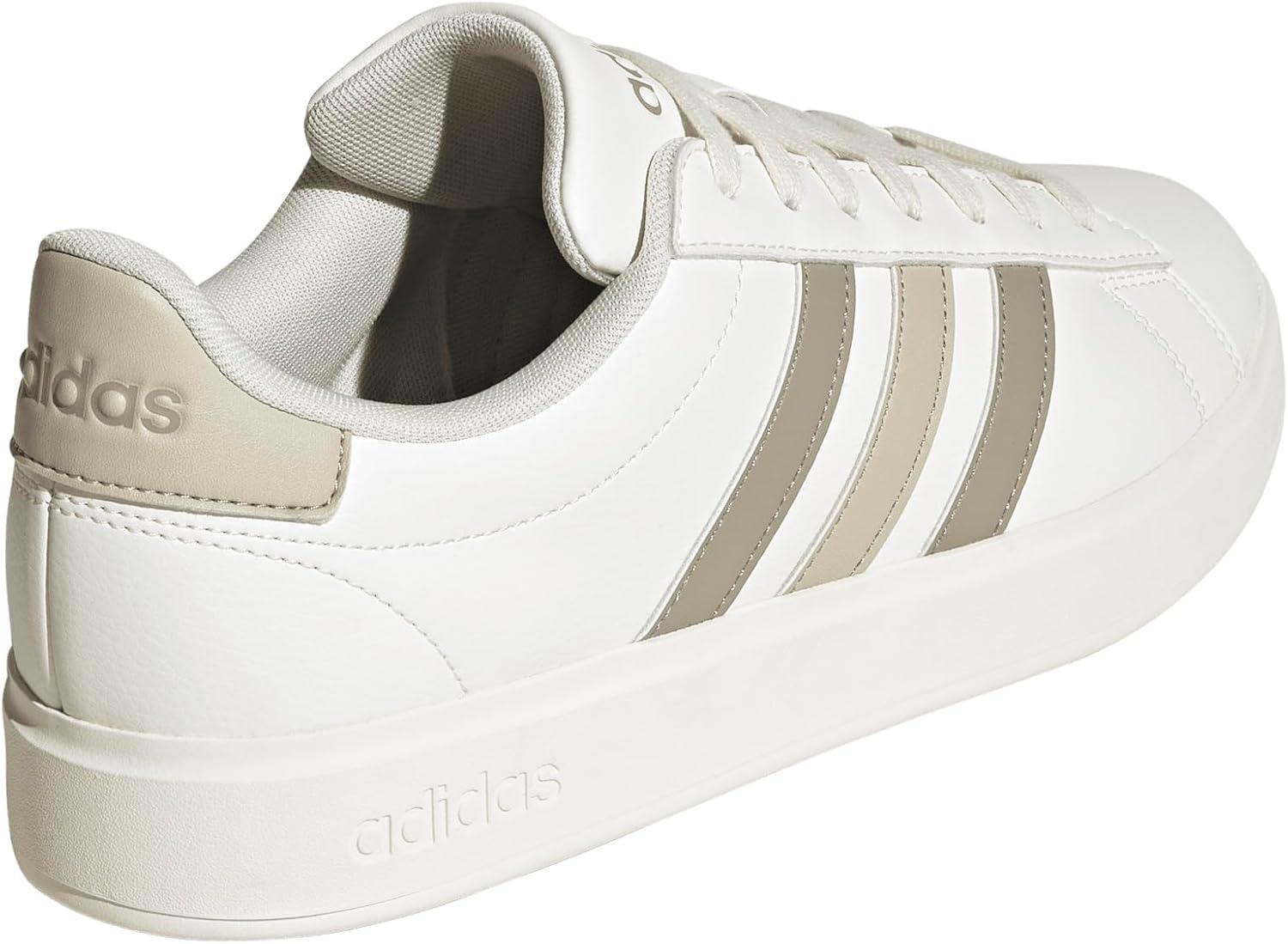 imageadidas Mens Grand Court 20 Tennis ShoeWhitePutty BeigeWonder Alumina