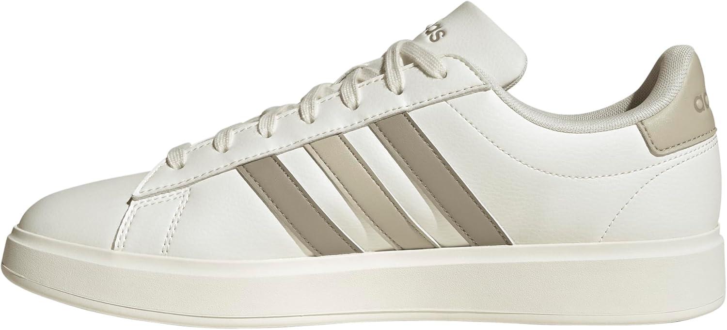 imageadidas Mens Grand Court 20 Tennis ShoeWhitePutty BeigeWonder Alumina