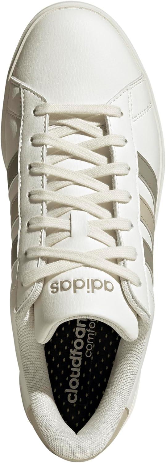 imageadidas Mens Grand Court 20 Tennis ShoeWhitePutty BeigeWonder Alumina
