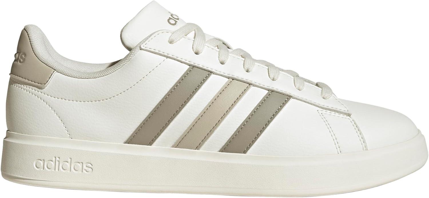 imageadidas Mens Grand Court 20 Tennis ShoeWhitePutty BeigeWonder Alumina