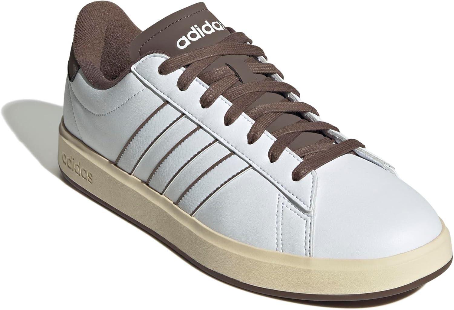 imageadidas Mens Grand Court 20 Tennis ShoeWhiteWhiteEarth Strata