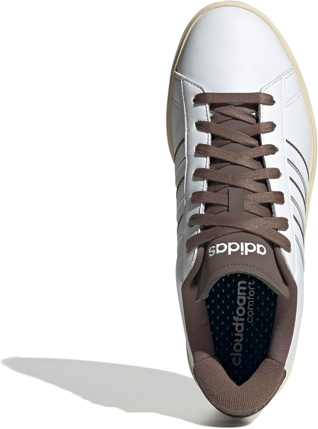 imageadidas Mens Grand Court 20 Tennis ShoeWhiteWhiteEarth Strata