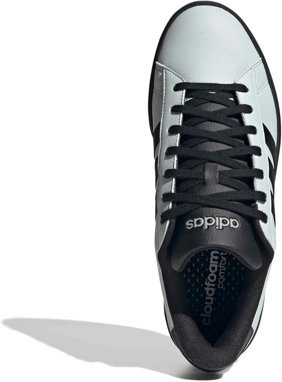 imageadidas Mens Grand Court 20 Tennis ShoeWonder SilverBlackBlack