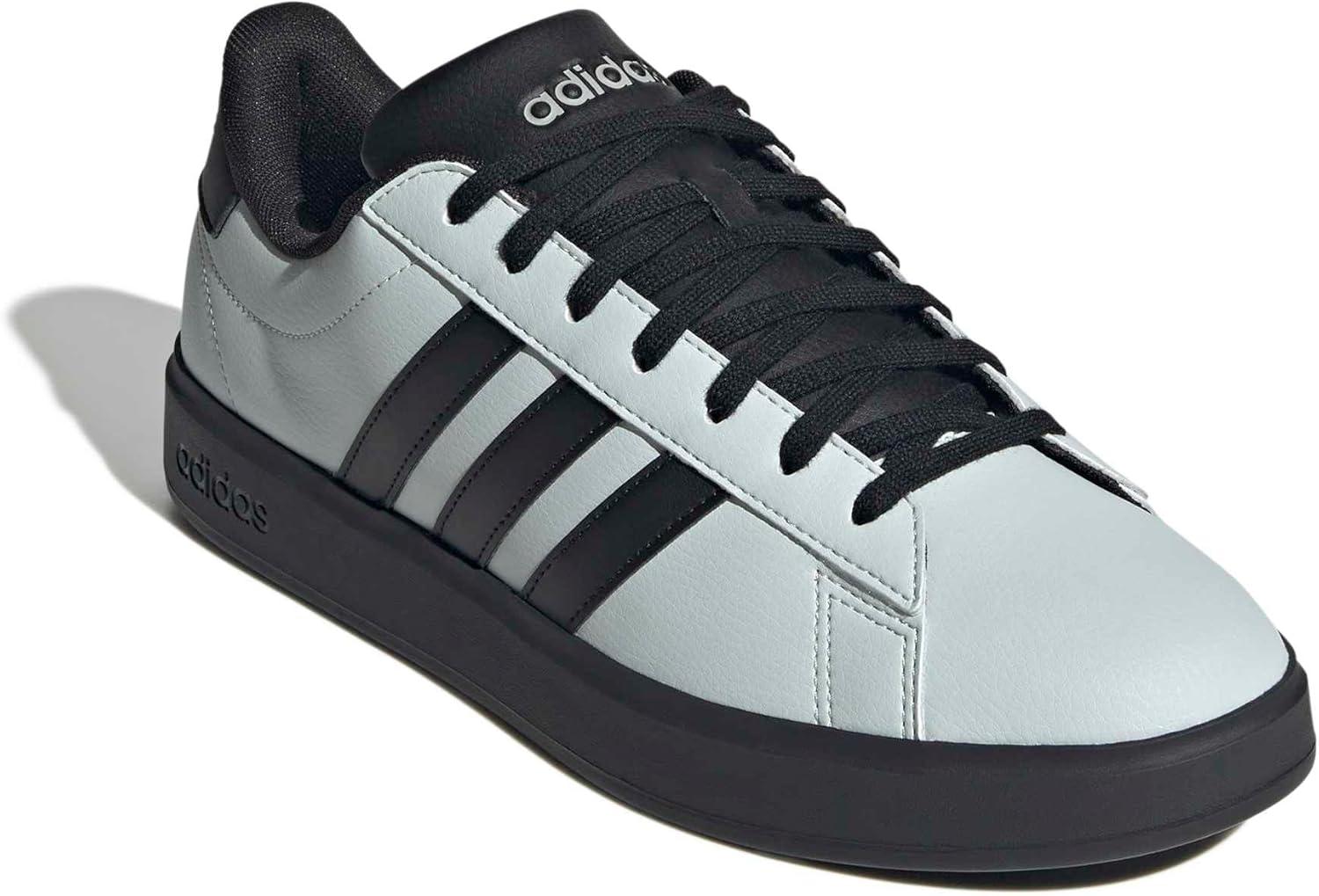 imageadidas Mens Grand Court 20 Tennis ShoeWonder SilverBlackBlack