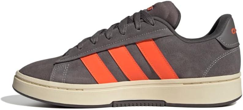 imageadidas Mens Grand Court Alpha ShoesCharcoalImpact OrangeWarm Vanilla