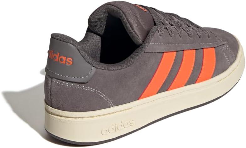 imageadidas Mens Grand Court Alpha ShoesCharcoalImpact OrangeWarm Vanilla