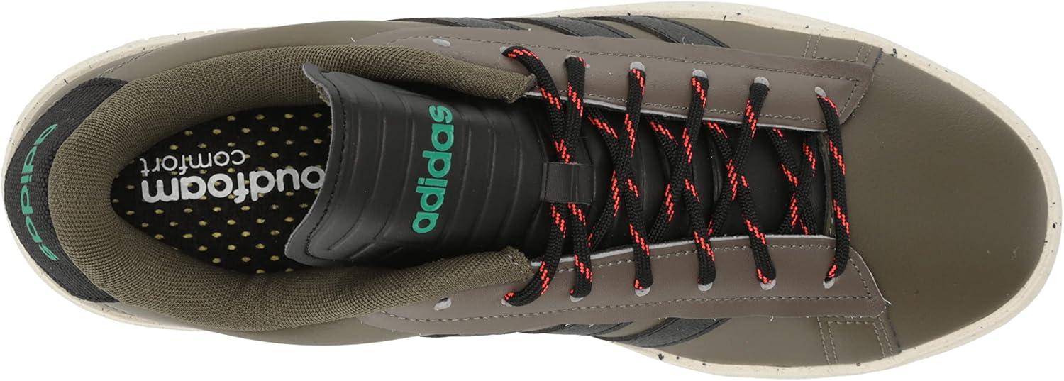 imageadidas Mens Grand Court Alpha ShoesOlive StrataBlackCourt Green