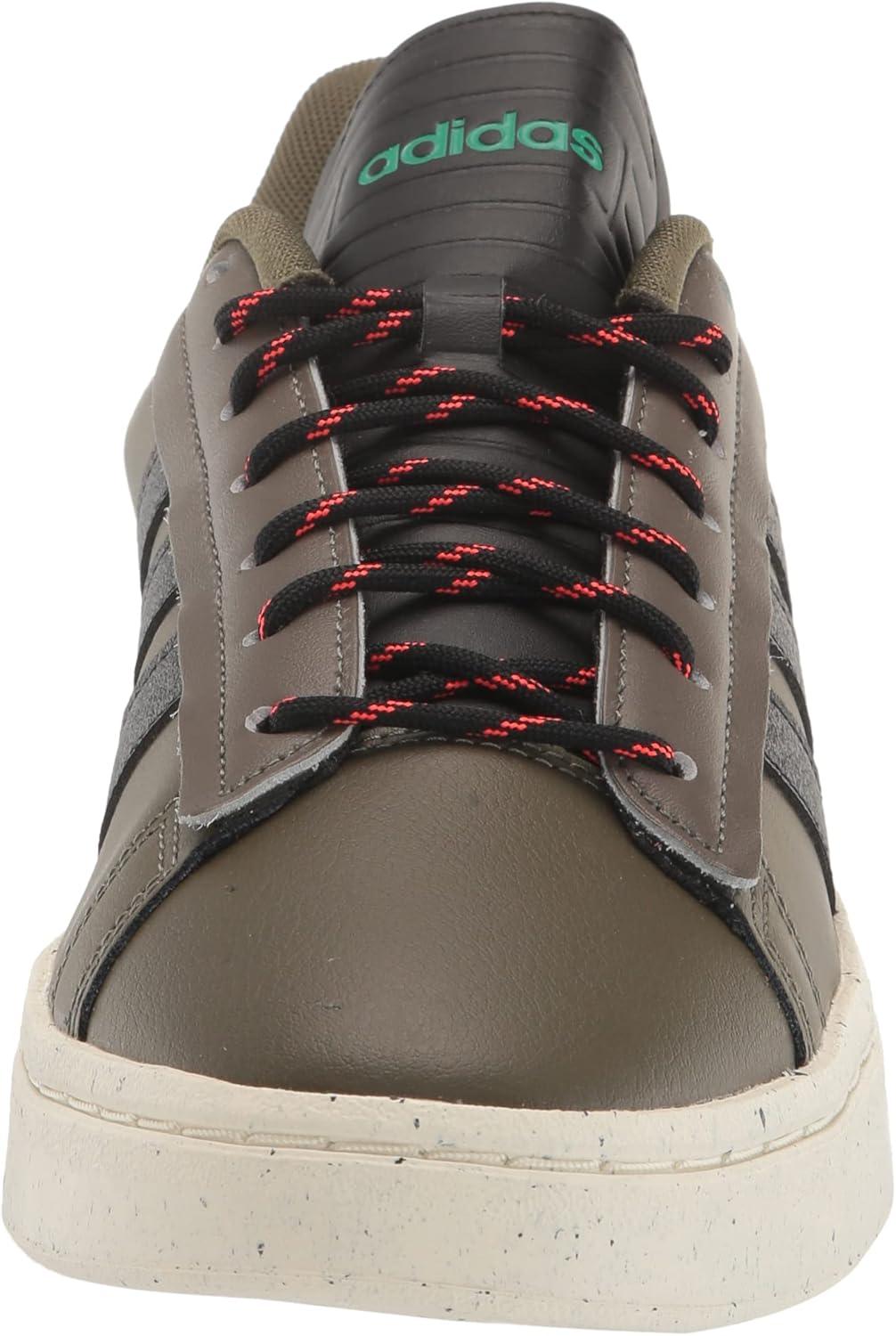 imageadidas Mens Grand Court Alpha ShoesOlive StrataBlackCourt Green