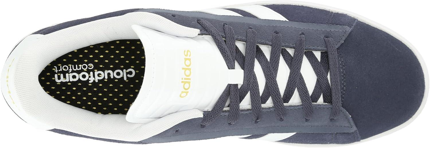 imageadidas Mens Grand Court Alpha ShoesShadow NavyWhiteGold Metallic