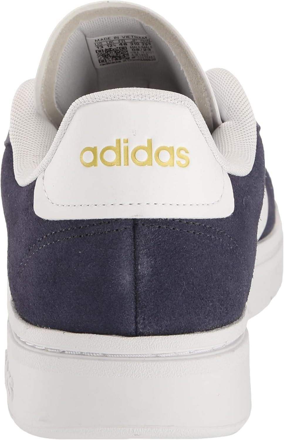 imageadidas Mens Grand Court Alpha ShoesShadow NavyWhiteGold Metallic