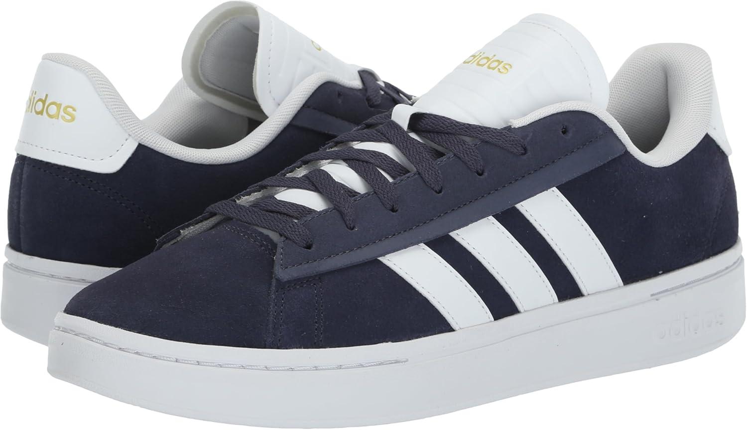 imageadidas Mens Grand Court Alpha ShoesShadow NavyWhiteGold Metallic