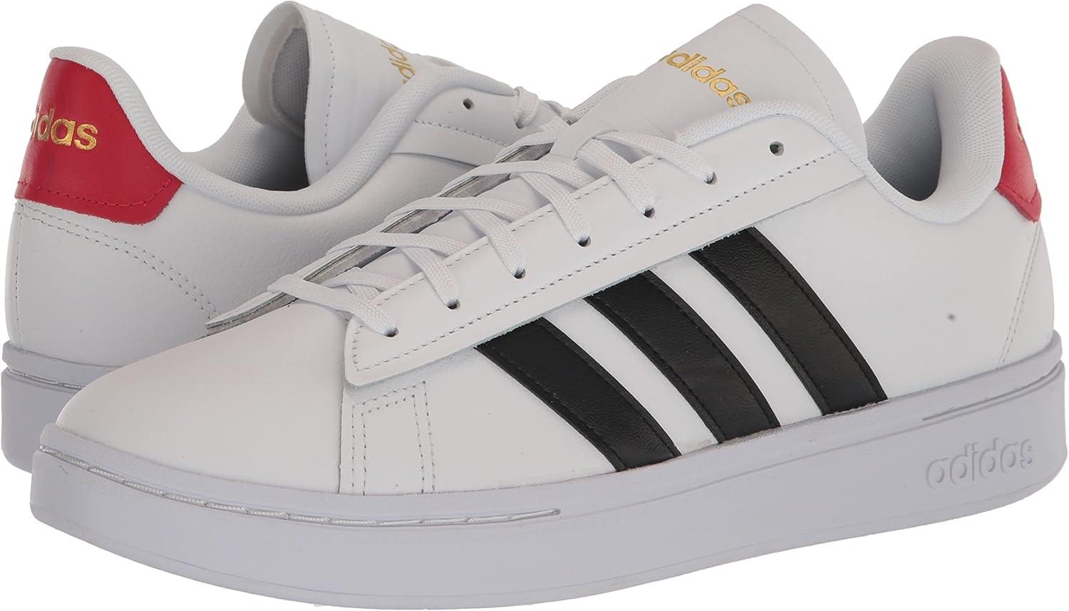 imageadidas Mens Grand Court Alpha ShoesWhiteBlackBetter Scarlet