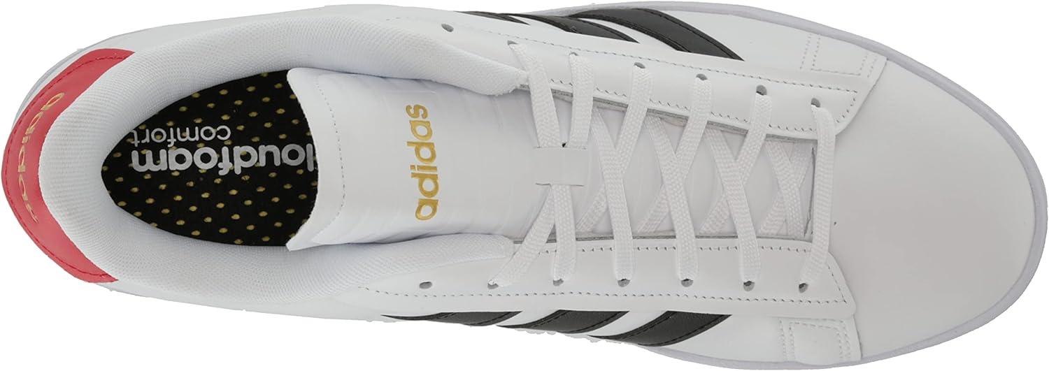 imageadidas Mens Grand Court Alpha ShoesWhiteBlackBetter Scarlet