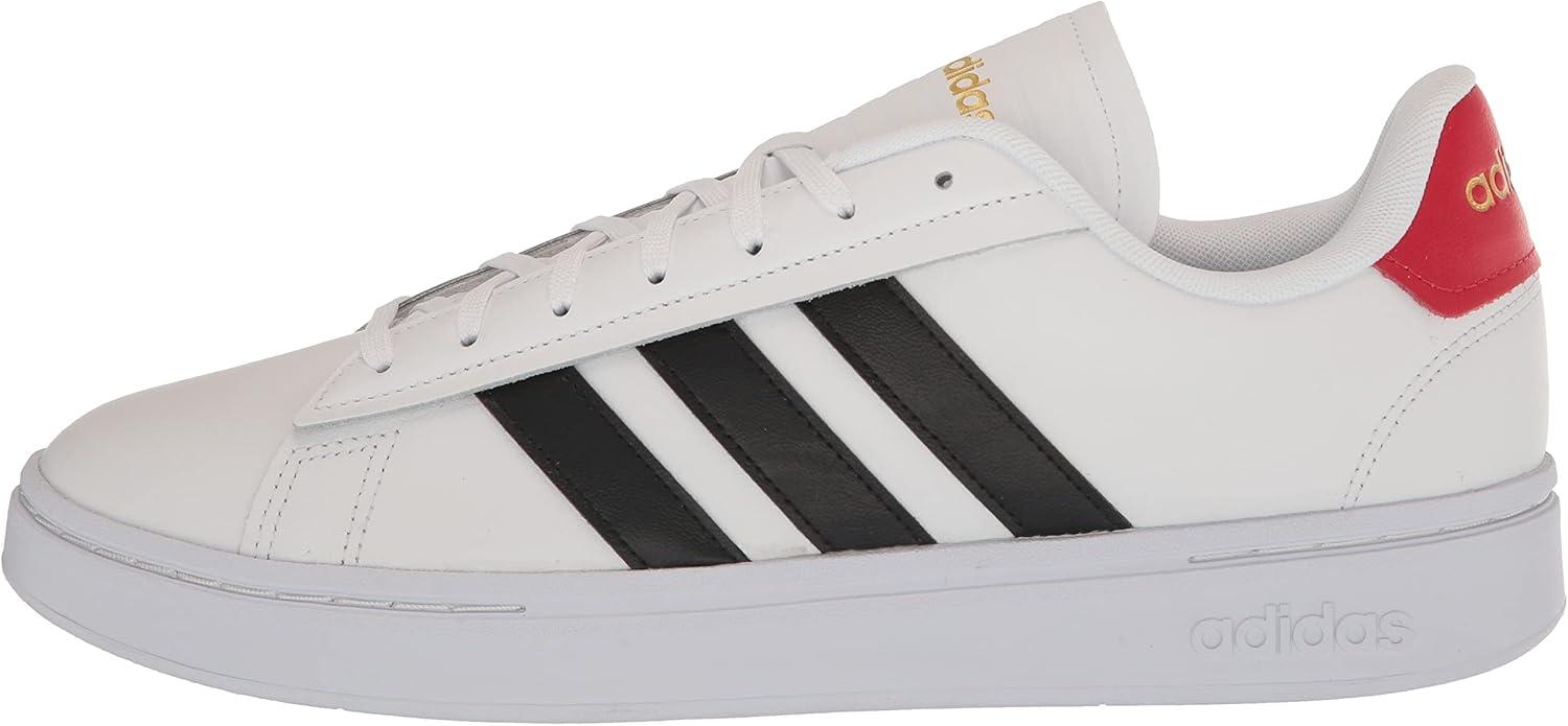 imageadidas Mens Grand Court Alpha ShoesWhiteBlackBetter Scarlet