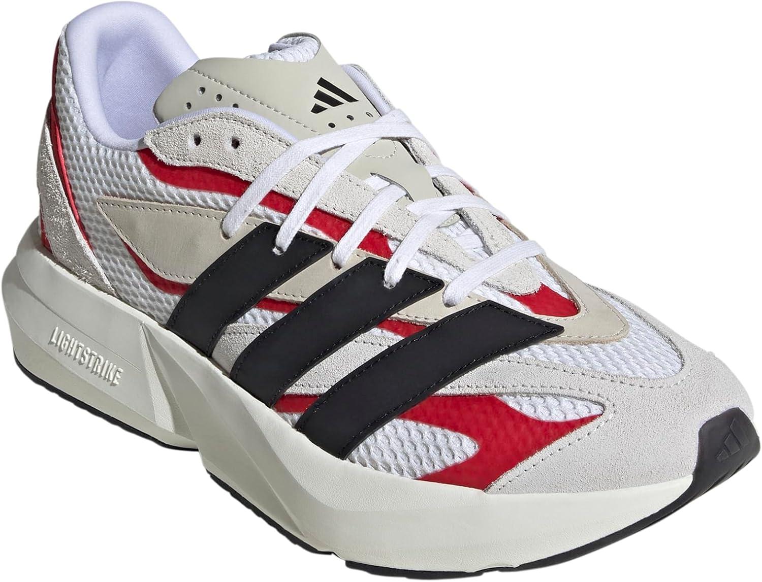 imageadidas Mens Lightblaze SneakerOff WhiteBlackBetter Scarlet