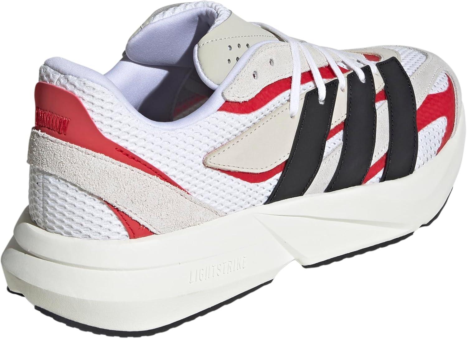 imageadidas Mens Lightblaze SneakerOff WhiteBlackBetter Scarlet