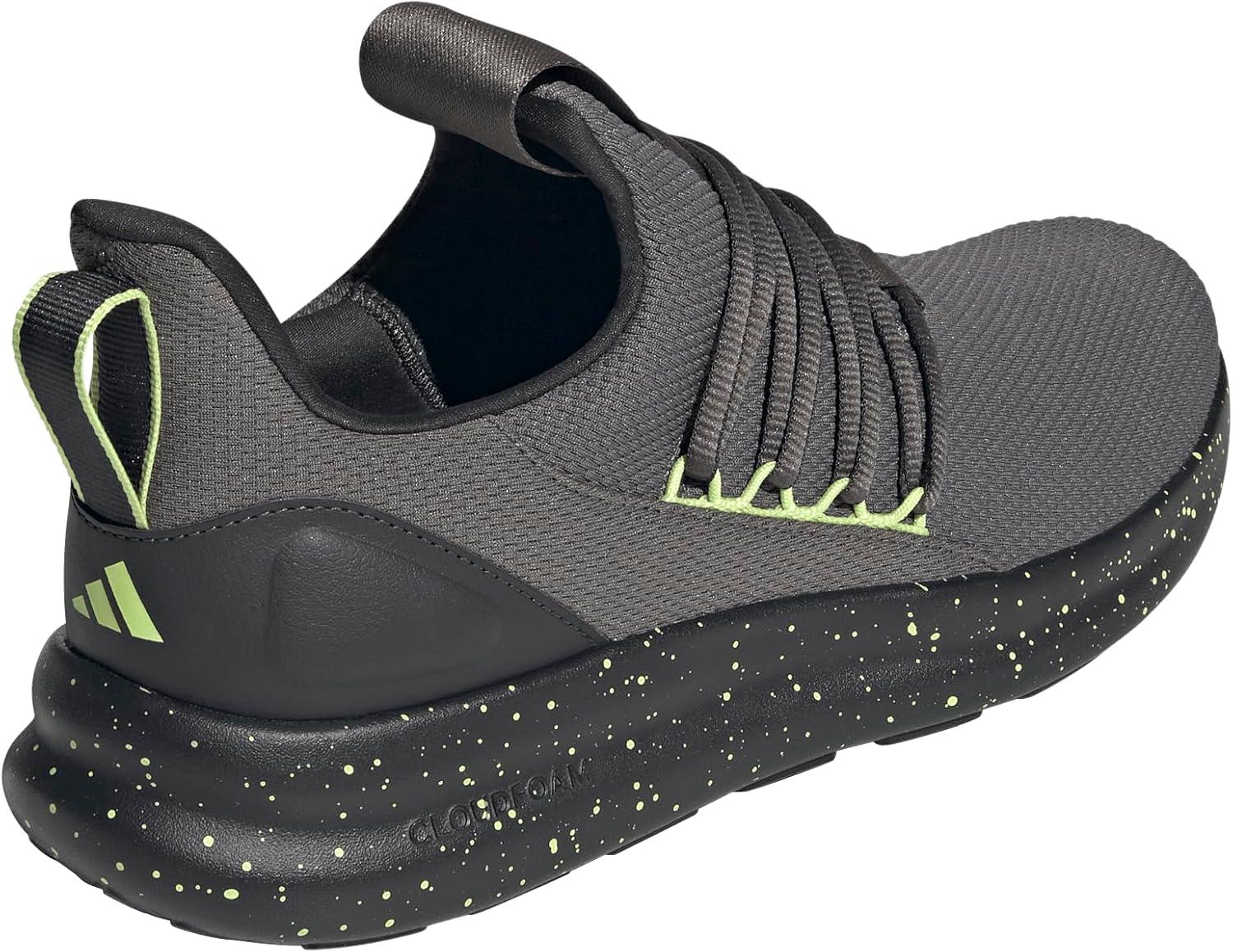 imageadidas Mens Lite Racer Adapt 70 ShoesCharcoalPulse LimeCarbon