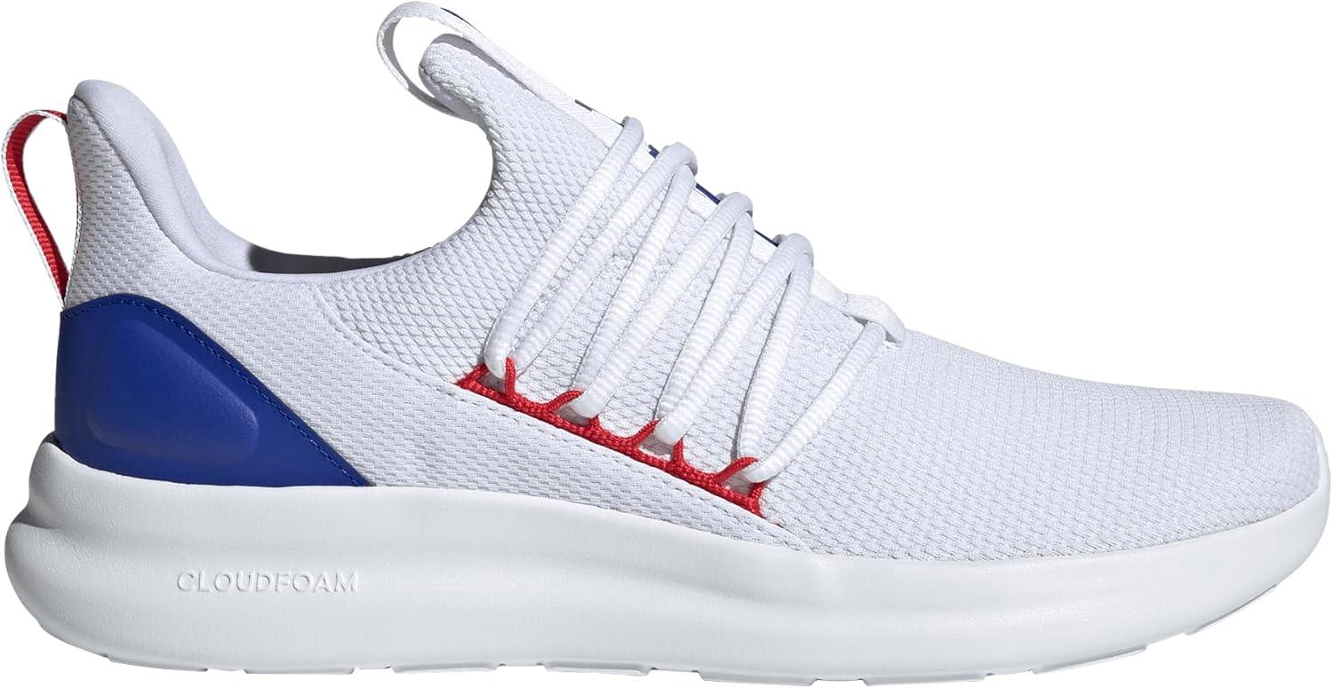 imageadidas Mens Lite Racer Adapt 70 ShoesWhiteBetter ScarletLucid Blue